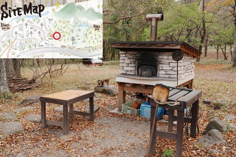 姫木平ホワイトバーチキャンプフィールド　ピザ釜