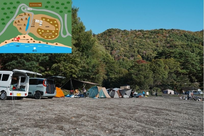 浩庵キャンプ場　湖畔サイト　解説２