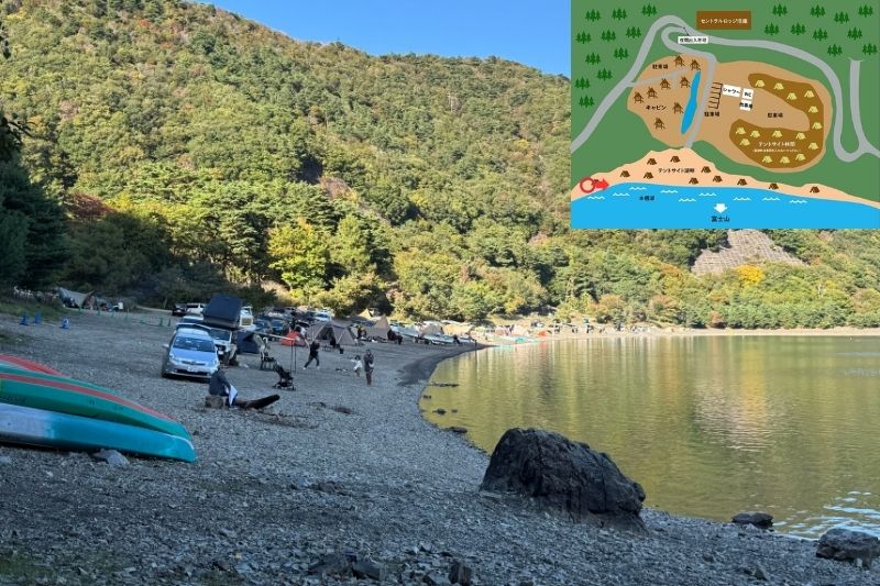 浩庵キャンプ場　湖畔サイト　解説１