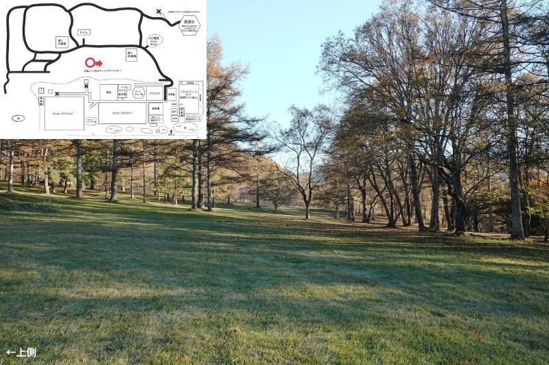 五光牧場オートキャンプ場 サイト解説 マップ左3列目 下段2