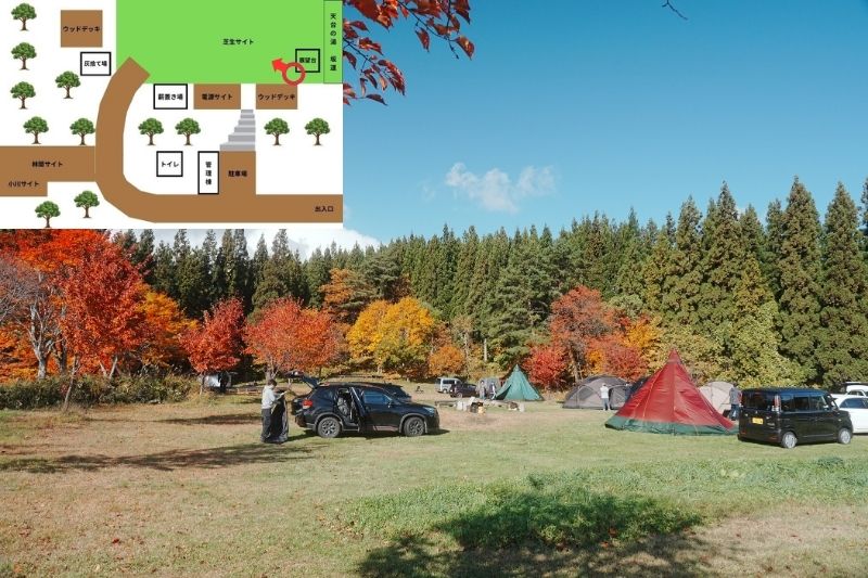 backyard camp　サイト解説　芝生サイト３