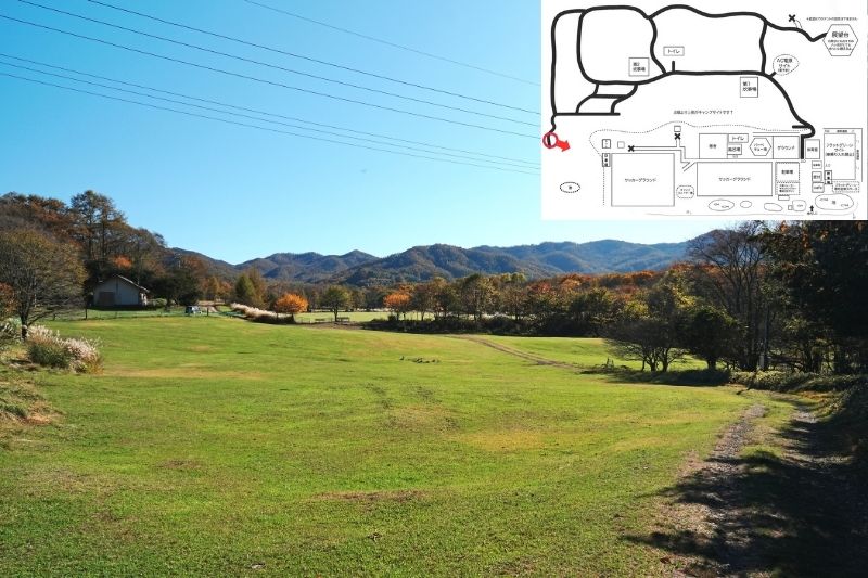 五光牧場オートキャンプ場 サイト解説 池サイト 上段1.5