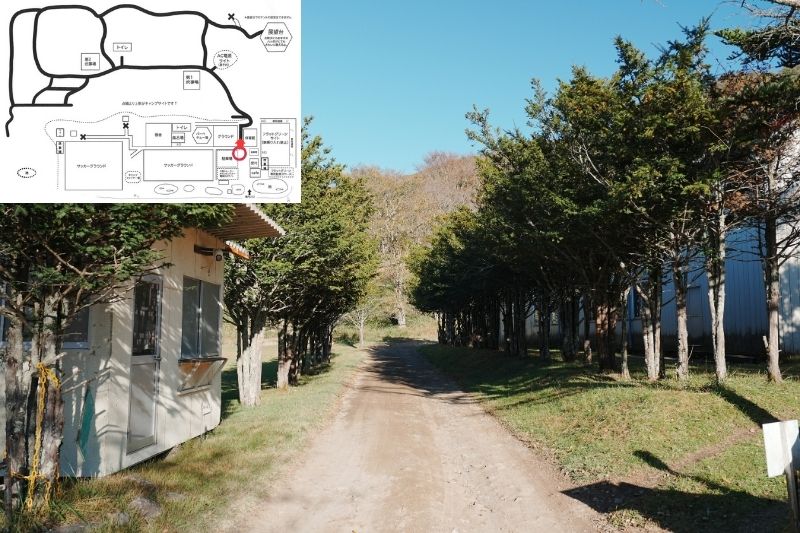 五光牧場オートキャンプ場 サイト解説 マップ左4列目 通路1