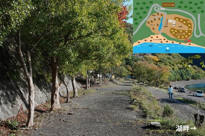 浩庵キャンプ場　湖畔-林間・中間サイト　解説１０