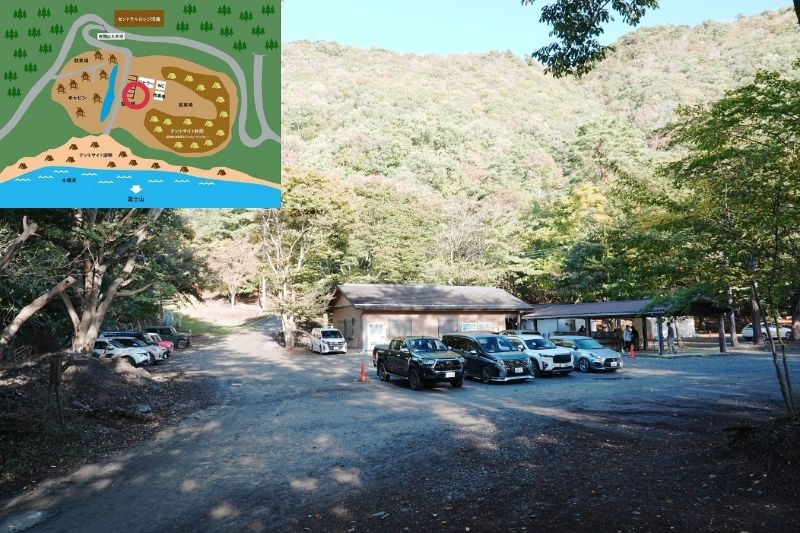 浩庵キャンプ場　駐車場