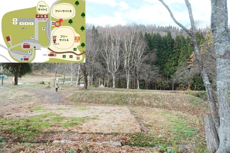 とことん山キャンプ場　フリーサイトB　下段２