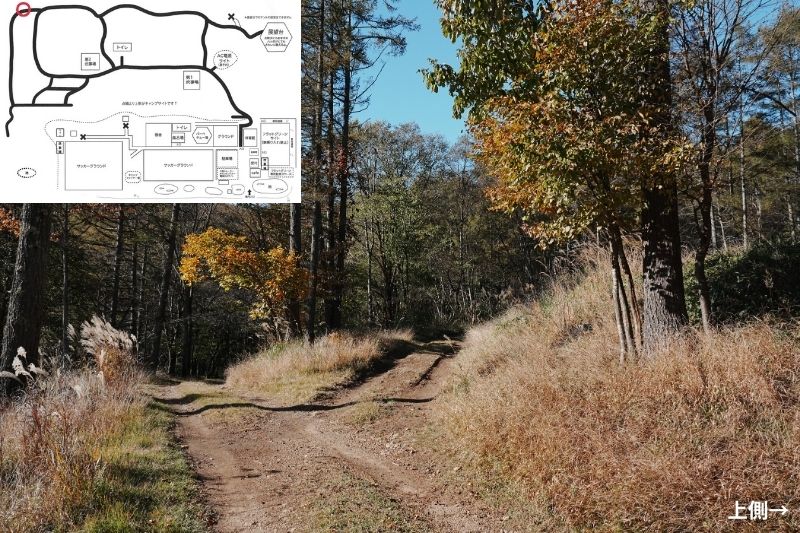 五光牧場オートキャンプ場 サイト解説 マップ左 通路3