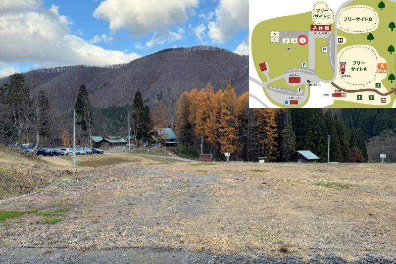 とことん山キャンプ場　区画サイト１