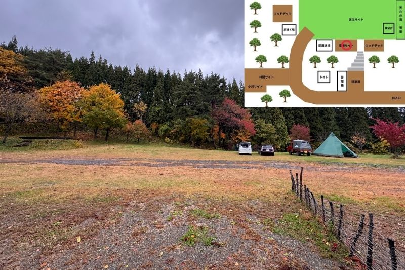 backyard camp　サイト解説　電源サイト