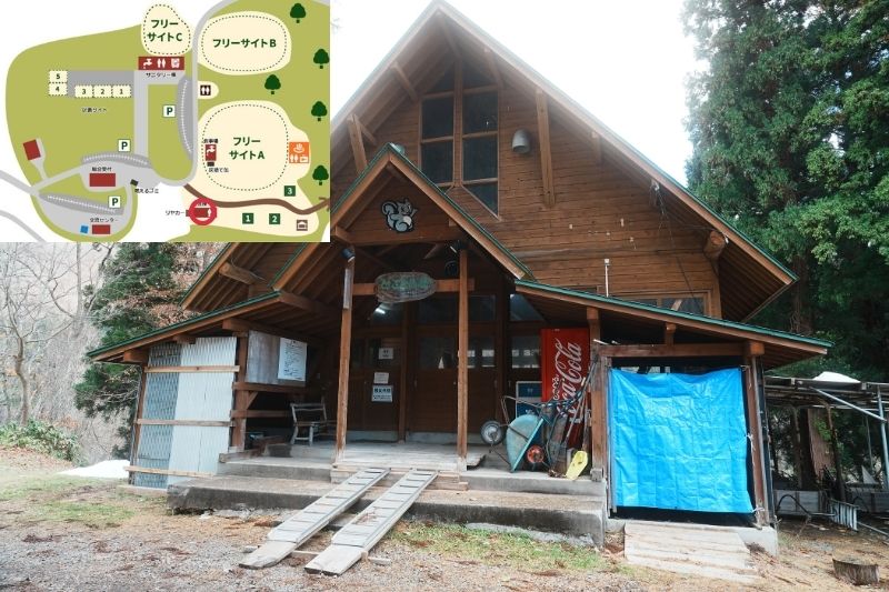 とことん山キャンプ場　交流棟　外観