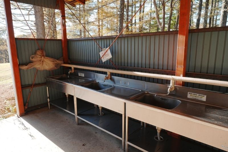 五光牧場オートキャンプ場 第1炊事場 お湯