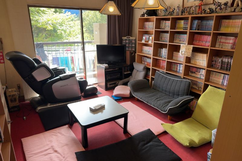 浩庵キャンプ場　本栖湖セントラルロッジ浩庵内　お風呂　休憩スペース