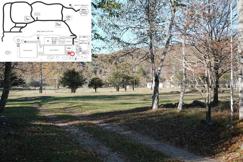 五光牧場オートキャンプ場 サイト解説 大型トレーラー・キャンピングカー 電源付きサイト