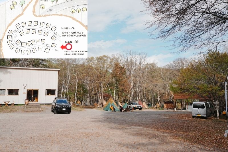 姫木平ホワイトバーチキャンプフィールド　白樺サイト（区画）　解説１