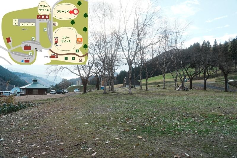 とことん山キャンプ場　フリーサイトB　中段２