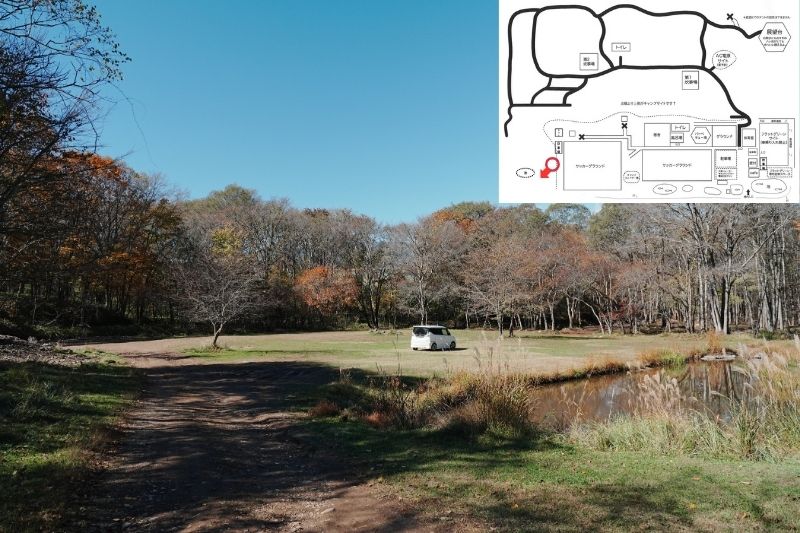 五光牧場オートキャンプ場 サイト解説 池サイト 下段1
