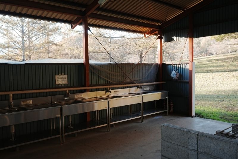 五光牧場オートキャンプ場 第2炊事場 お湯