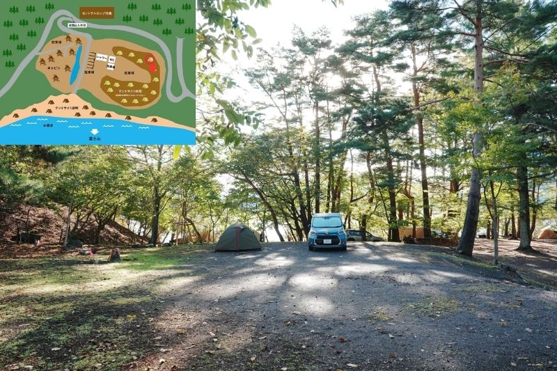 浩庵キャンプ場　林間サイト　解説１３