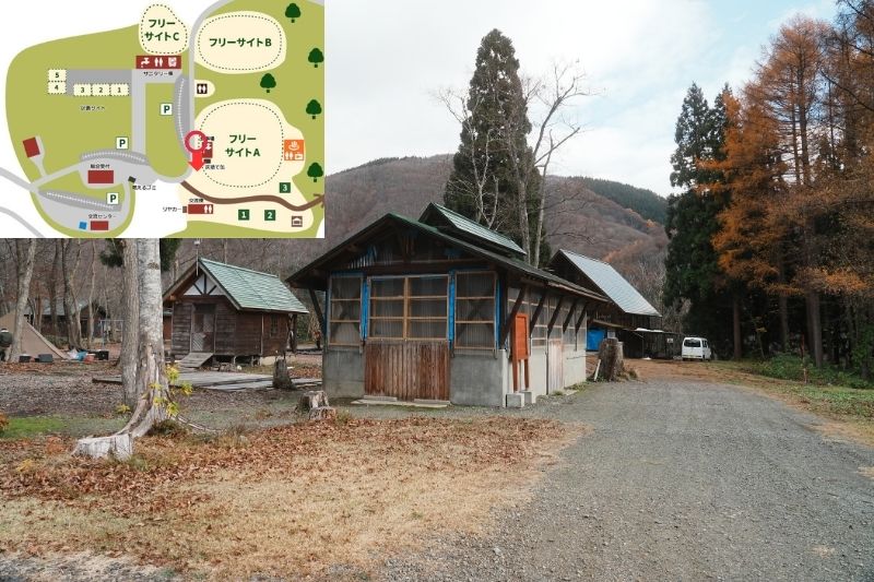 とことん山キャンプ場　フリーサイトA　解説２