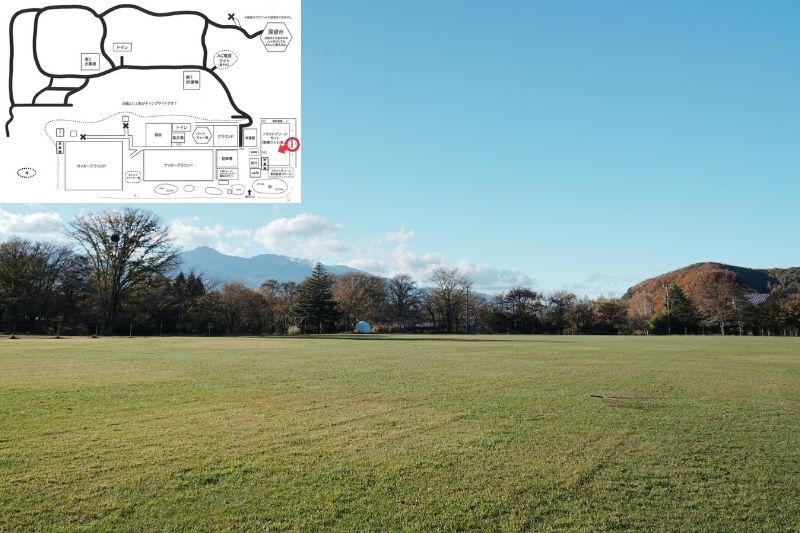 五光牧場オートキャンプ場 サイト解説 フラットグリーンサイト2