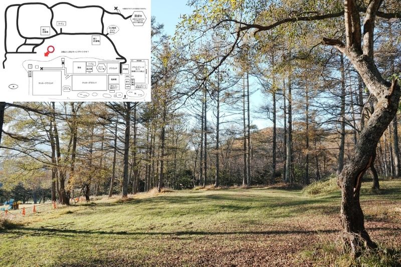 五光牧場オートキャンプ場 サイト解説 マップ左2列目 第2炊事場 下2