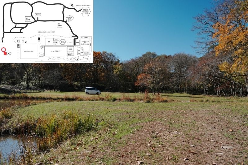五光牧場オートキャンプ場 サイト解説 池サイト 下段2