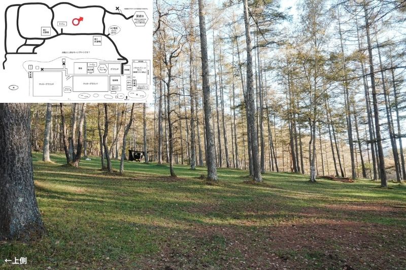 五光牧場オートキャンプ場 サイト解説 マップ左3列目 中段2