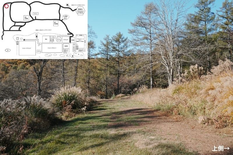 五光牧場オートキャンプ場 サイト解説 マップ左 林間8