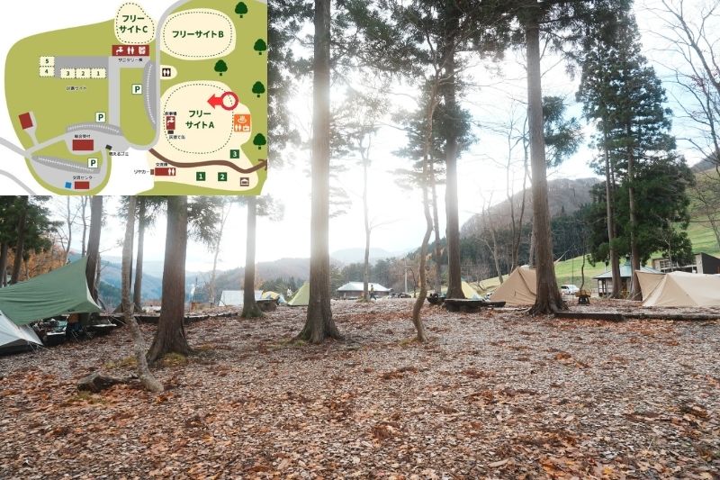 とことん山キャンプ場　フリーサイトA　解説５ (2)
