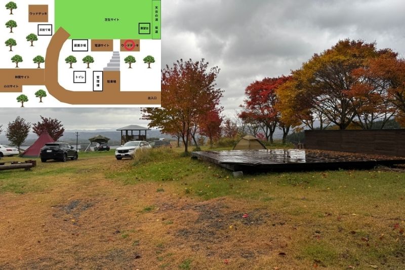 backyard camp　サイト解説　ウッドデッキ３