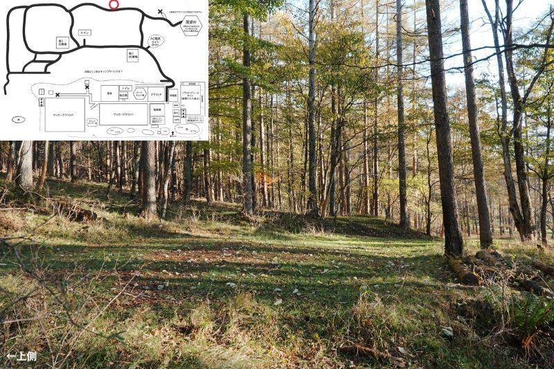 五光牧場オートキャンプ場 サイト解説 マップ左3列目 上段1