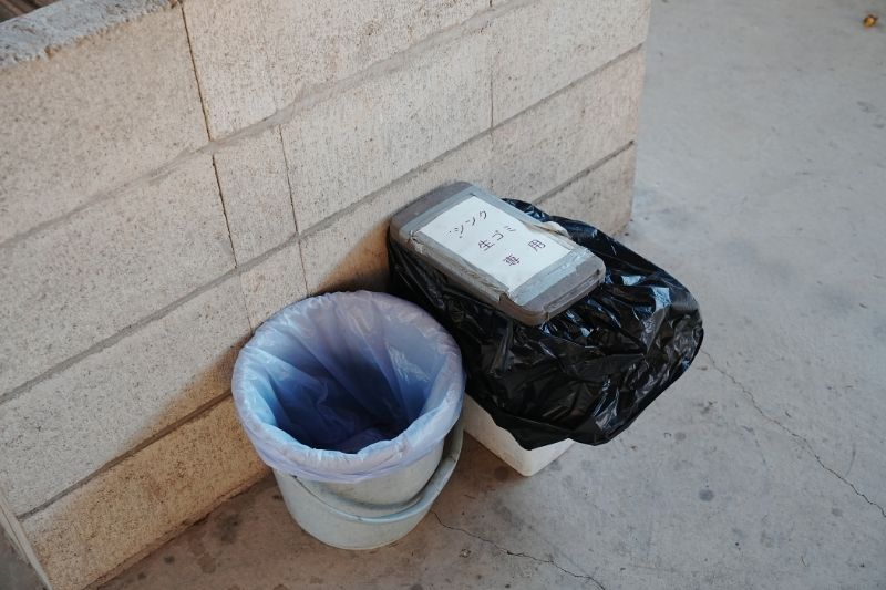 五光牧場オートキャンプ場 第2炊事場 灰捨て場 BBQ台 焚き火台 洗い場