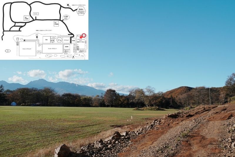 五光牧場オートキャンプ場 サイト解説 フラットグリーンサイト1