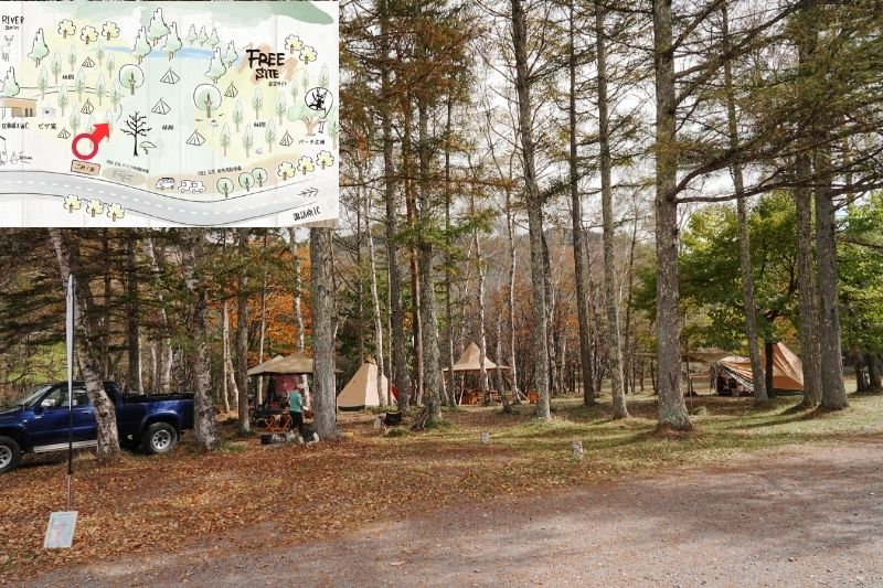 姫木平ホワイトバーチキャンプフィールド　星空サイト（フリー）　解説２