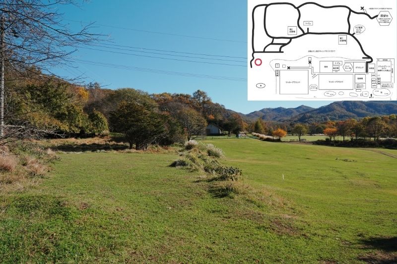 五光牧場オートキャンプ場 サイト解説 中段 坂手前1