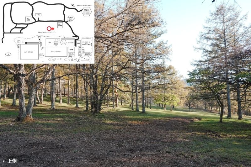 五光牧場オートキャンプ場 サイト解説 マップ左3列目 下段3