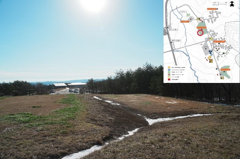 IZUMI PEAK BASE　ビューエリア　解説４　下段　林側サイト