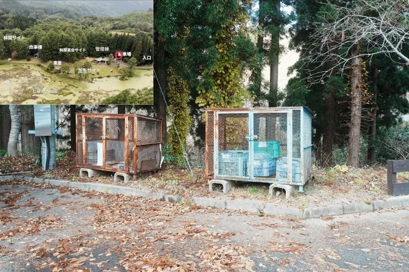 じゅんさい沼キャンプ場　ゴミ捨て場　外観　