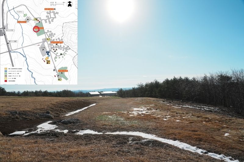 IZUMI PEAK BASE　ビューエリア　解説２　上段　林側サイト