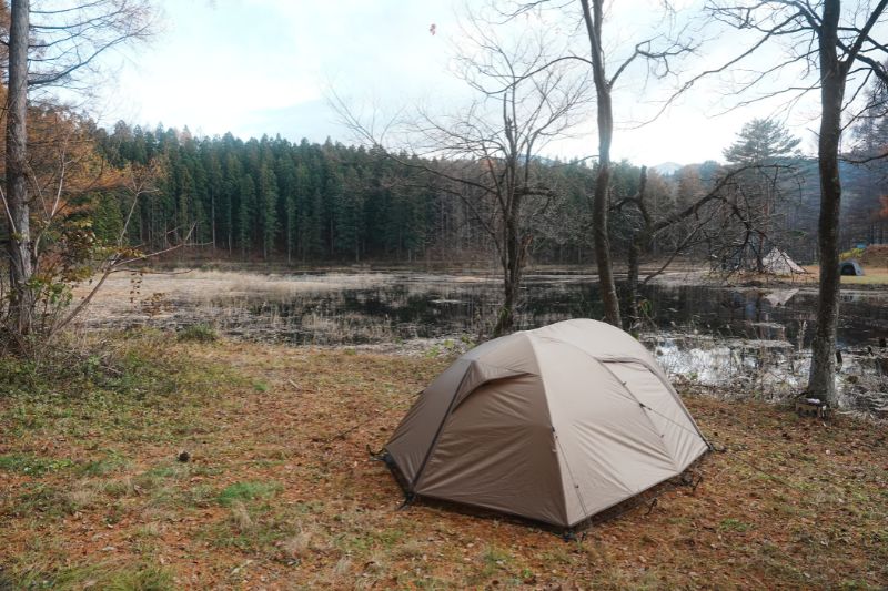 じゅんさい沼キャンプ場　対岸サイト３