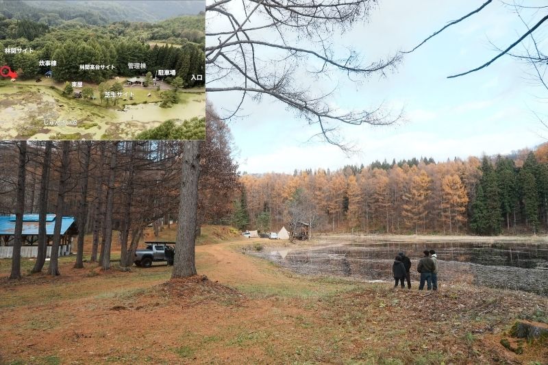 じゅんさい沼キャンプ場　林間サイト７