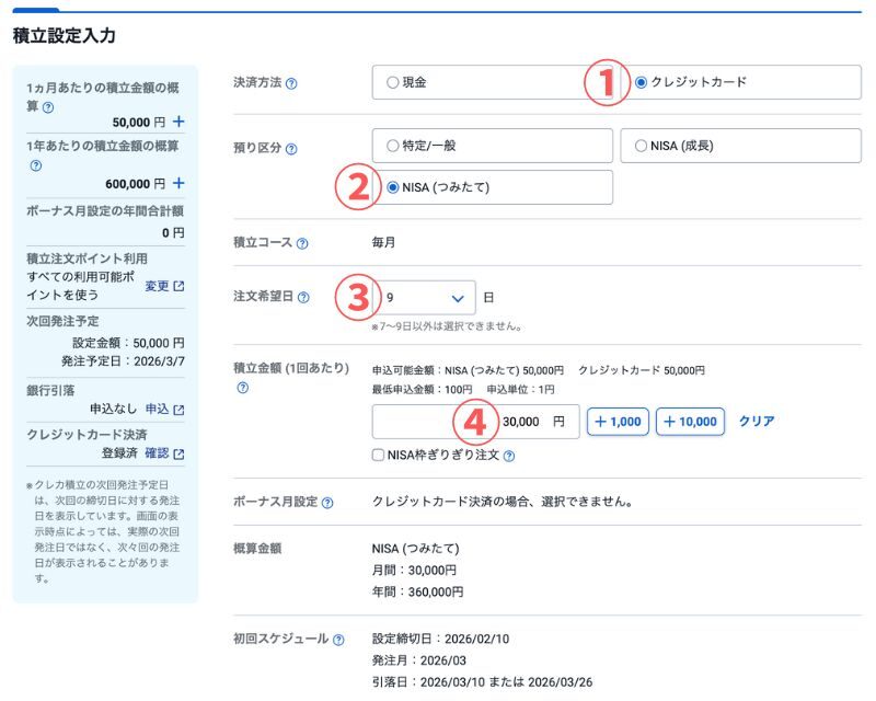 三井住友カード　SBI証券　登録手順１２.１