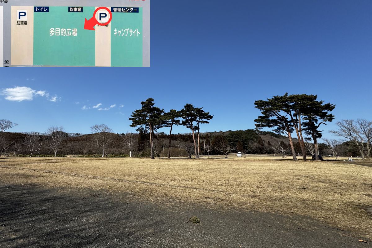 わかさぎ公園浜台キャンプ場 芝生サイト 解説7