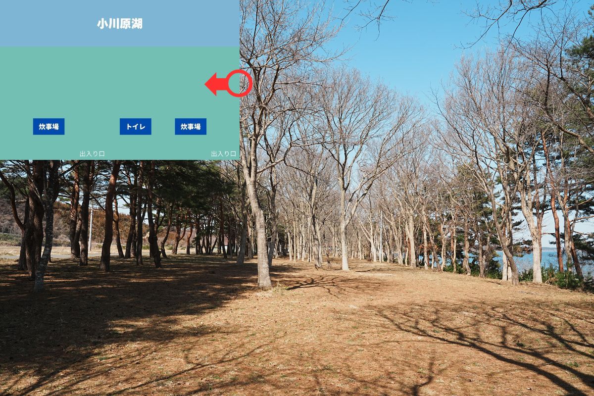 わかさぎ公園浜台キャンプ場 オートキャンプ場 解説2