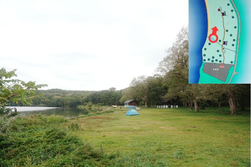 北海道 東大沼キャンプ場 湖畔サイト 解説1