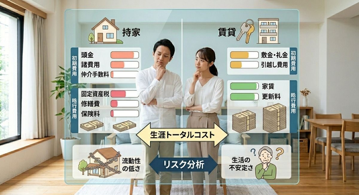 持ち家か、賃貸か コスト 例