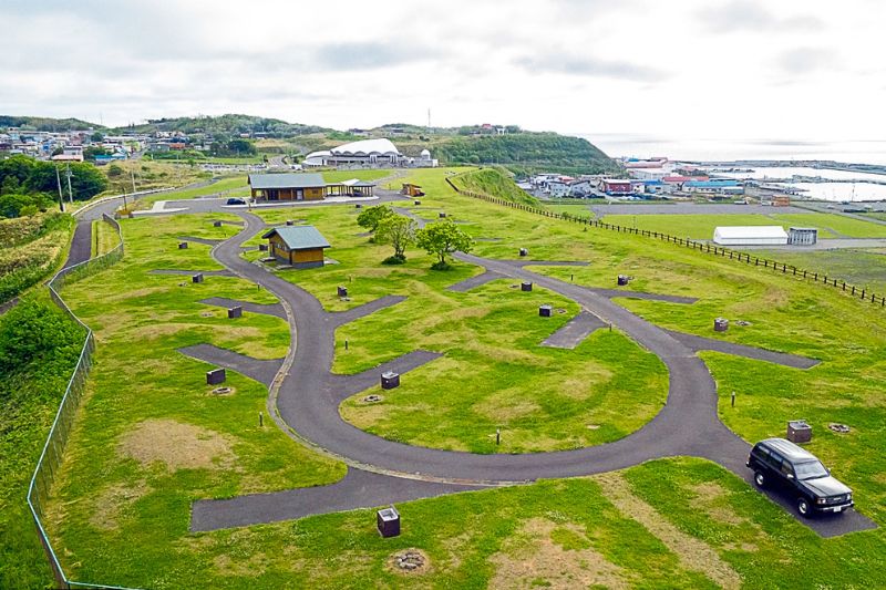 北海道　とままえ夕陽ヶ丘オートキャンプ場　オートキャンプサイトA