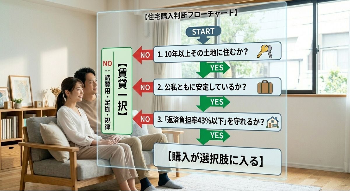 購入判断のフローチャート イメージ