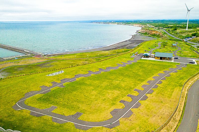 北海道　とままえ夕陽ヶ丘オートキャンプ場　オートキャンプサイトB