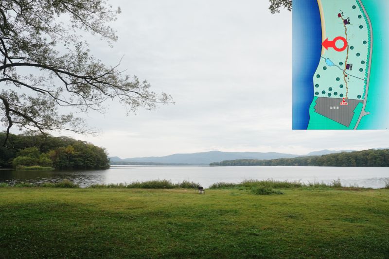 北海道 東大沼キャンプ場 湖畔サイト 解説2